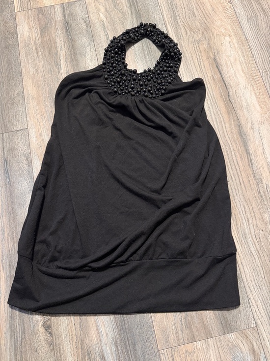MCM Tops - MCM Black Beaded Halter Camisole